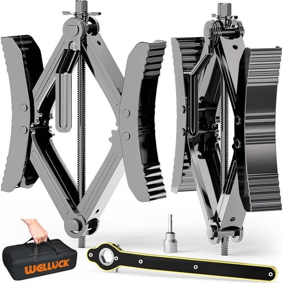 YIXUAN Heavy Duty X-Shaped Camper Wheel Chock Stabilizer 2 Sets for RV Travel Trailer, Anti-Move Tire Wheel Chock, Fits 3.5" to 12" Wheel Gaps