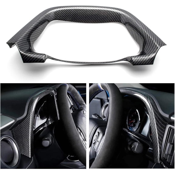 YIXUAN Inner Center Console Dashboard Instrument Frame Cover  Carbon Fiber  For Toyota RAV4 2013-2018