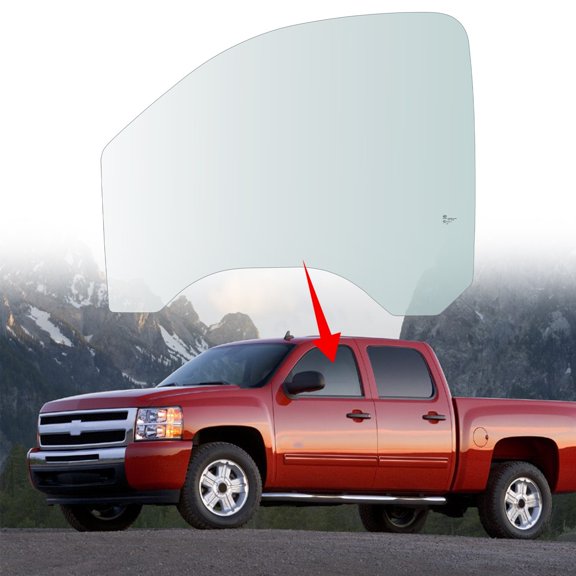 YIXUAN Left Side Front Door Window Glass For 07-11 Chevy Silverado GMC Sierra Pickup