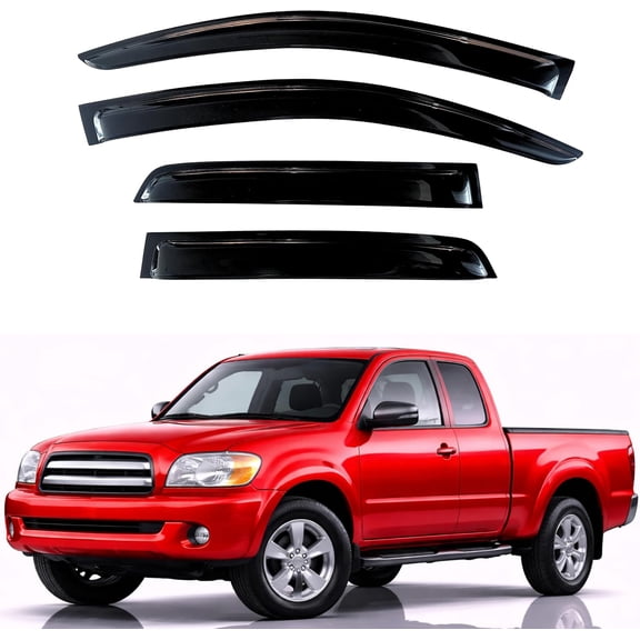 YIXUAN Out-Channel Rain Guards for 2000-2006 Toyota Tundra Access Cab (Extended Cab Only)  Window Visors, Wind Deflectors, 4 Pieces