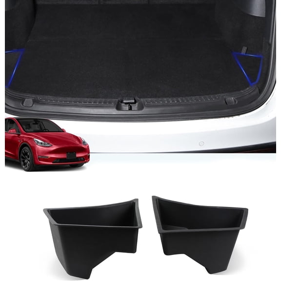 YIXUAN Trunk Storage Bins for Tesla Model 3 Highland 2023-2025 – Set of 2 Without Lids, Durable Interior Organizer Accessories