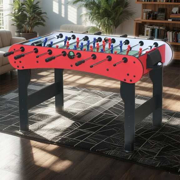 YIYADO 5Ft Multiplayer Foosball Table - Soccer & Football Game Table for Kids & Adults, Indoor Sports Center with Red/White Design