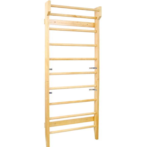 YIYADO Gymnastics Swedish Ladder, Multipurpose Exercise Ladder, Wall Mounted Pull-Up Bar, Stretching and Physical Therapy for Various Exercises, Indoor Gym Exercise Yoga (Wooden Stall Bar)