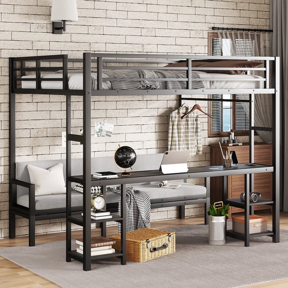 Multi Functional Loft Furniture On Wheels Reference: Twin Xl Loft Bed
