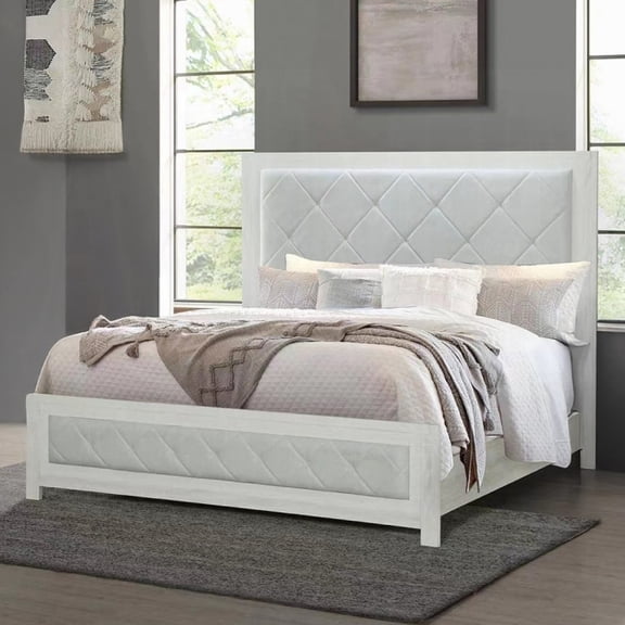 YIYADO Queen Platform Bed Frame, Tufted Headboard, Box Spring Required, Modern Transitional Beige