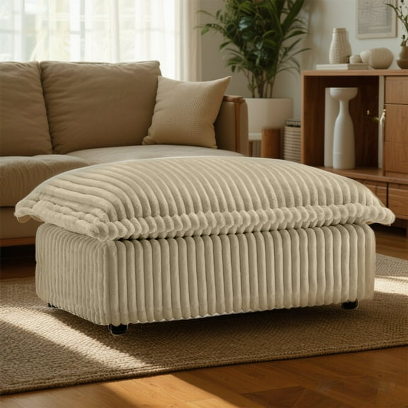 YIYADO Retro corduroy removable sofa, small living room straight single sofa