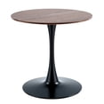 thumbnail image 1 of YIYADO Round Dining Table, 31.5 Inch Round Tulip Table with Padded Top and Metal Base, Mid-Century Modern Bistro Table for Kitchen, Small Place, Living Room, Cafe, Brown, 1 of 6