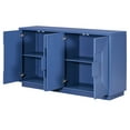 thumbnail image 1 of YIYADO Wooden Buffet Cabinet, 4-Door Storage Cabinet with Adjustable Shelves for Dining Room, and Living Room (Navy Blue), 1 of 7