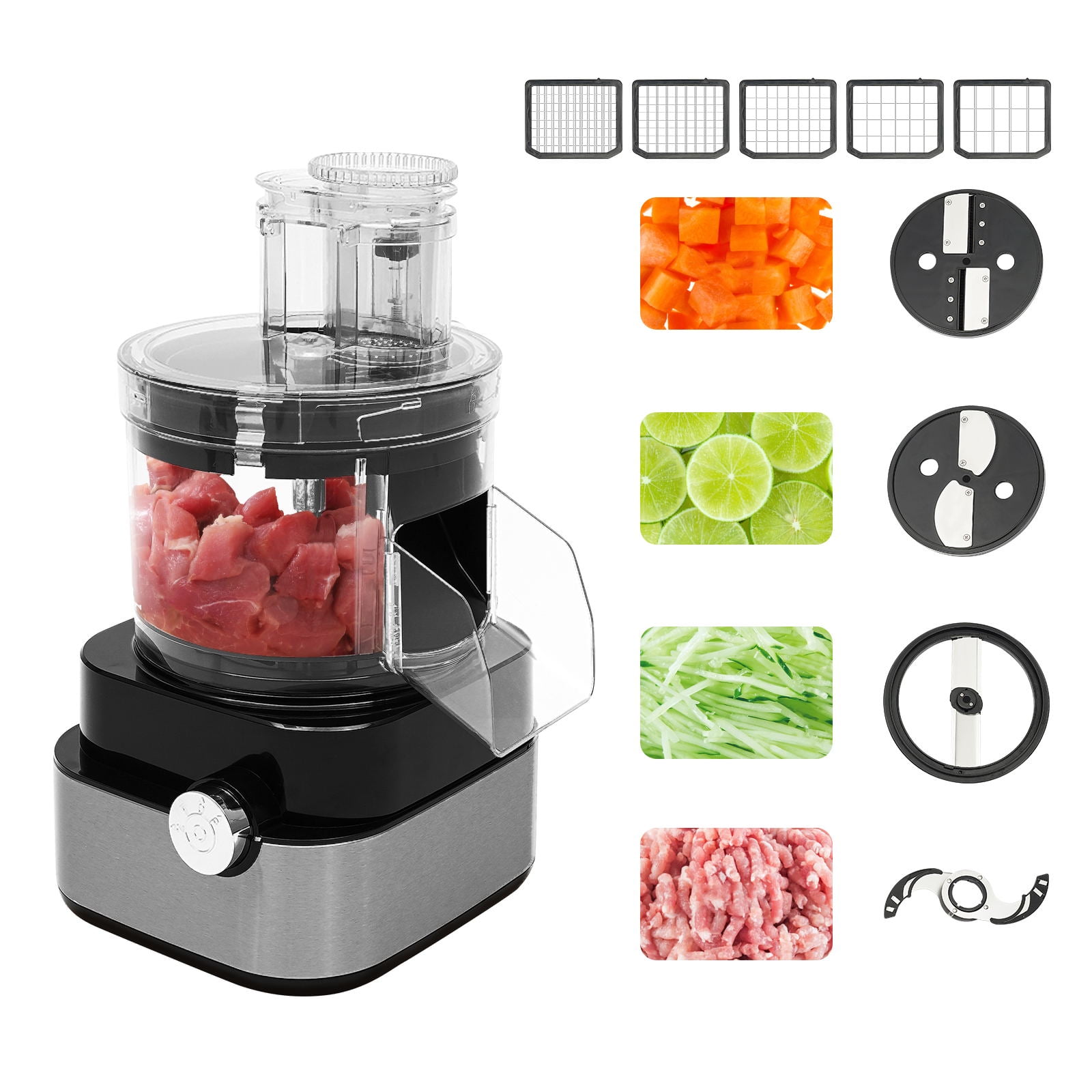 YIYBYUS Commercial Food Processor 5 in 1 Electric Vegetable Dicer