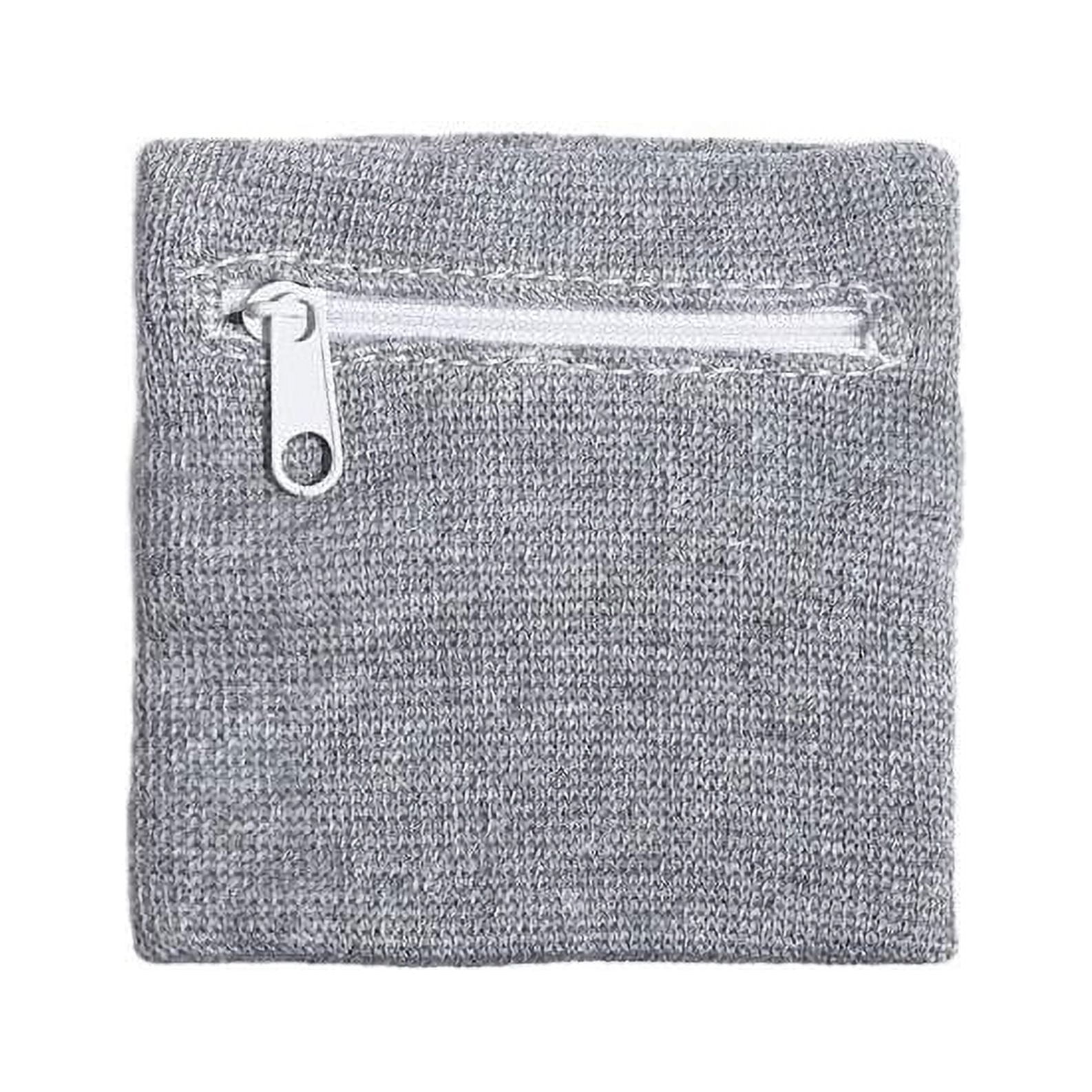 YIYEFU Sport Wristband Zipper Workout Wallet Wrist Bag Breathable Pocket Sweatband Wrist Wallet