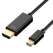 YIYI GUO® 6ft Mini DP to HDMI-compatible Cable, Mini Display Port Male (Thunderbolt Port) to HDMI-compatibl Male Cable Audio Video Convert Cable for Apple MacBook, MacBook Pro, Google Chromebook Pixel