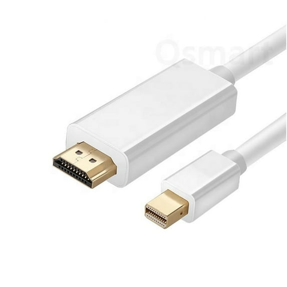 YIYI GUO 6ft Mini DP to HDMI-compatible Cable, Mini Display Port Male (Thunderbolt Port) to HDMI-compatibl Male Cable Audio Video Convert Cable for Apple MacBook, MacBook Pro, Google Chromebook Pixel