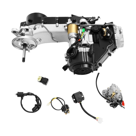 YIYIBUYS 150CC Single Cylinder Complete Engine Motor Kit 4-Stroke Long Case Scooter Engine Motor Kit for Scooter ATV Go Kart Engine
