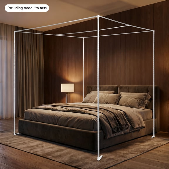 YIYIBYUS 1.222m Stainless Steel Mosquito Net Support Bracket Bed Canopy Frame Stand Curtain Bracket for Homes, Dormitories, Hospitals