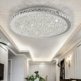 thumbnail image 1 of YIYIBYUS 16" Crystal Round Ceiling Lamp Flush Mount Luxury Raindrop LED Chandelier Indoor Lighting Fixture for Living Room Bedroom Dining Room, 1 of 8