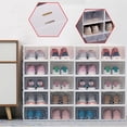 YIYIBYUS 20 Pcs Shoe Box Foldable Stackable Storage Drawer Plastic ...