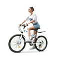 thumbnail image 1 of YIYIBYUS 26" Mountain Folding Bike Adult Bicycle with 21-speed Gears for Traveling Outdoor Riding Blue & White, 1 of 10