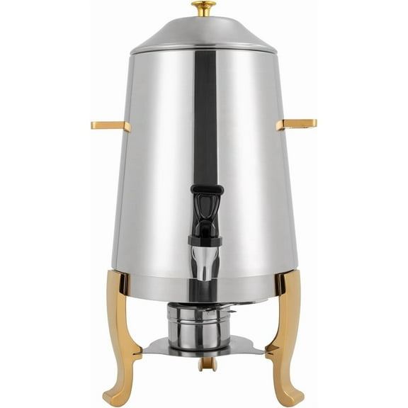 YIYIBYUS 3.5 Gallon Hot Beverage Dispenser, Stainless Steel Coffee Urn Chafer w/Two Heating Methods, Hot Drinks Dispenser for Milk Coffee Tea Water Juice - Parties Event Buffet Catering