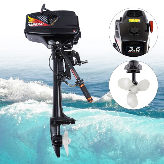 YIYIBYUS 3.6HP 2-Stroke Outboard Motor Gasoline Fishing Boat Engine Half Water-cooling & Half Air-cooling CDI