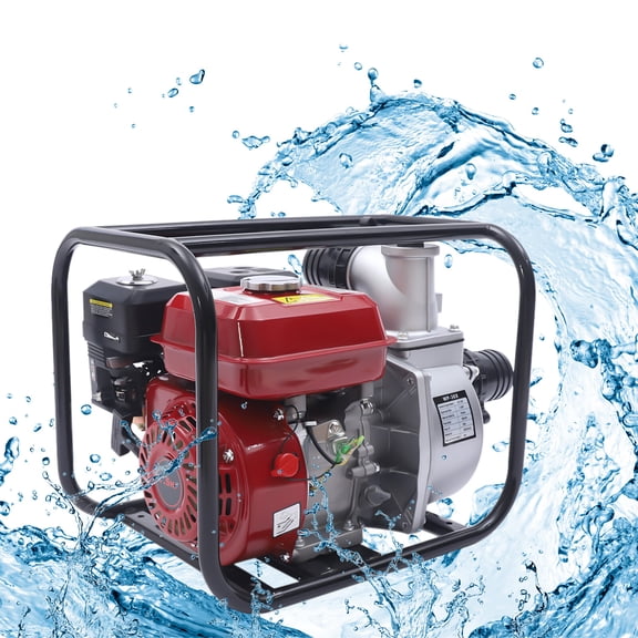YIYIBYUS 3" 7.5HP Water Pump Farm Irrigation Drainage Transfer Pump Agriculture Sprinkler Watering Landscaping Gardening Gas Power Pump