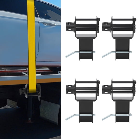 YIYIBYUS 4 PCS Trailer Stake Pocket Winch 5400 Lbs Capacity Heavy Duty Trailer Stake Pocket Winch Adjustable Trailer Stake Pocket Winch for Flatbeds & Trucks