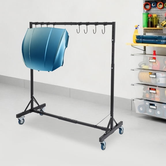 YIYIBYUS 8 Hooks Painting Hanger Rack Adjustable Painting Stand Automotive Painting Stand Modern Black