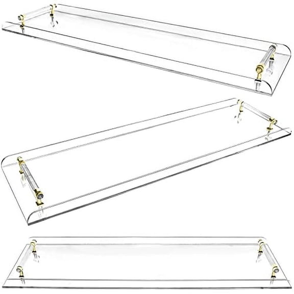 YIYIBYUS Acrylic Bathtub Caddy, Clear, Rectangular, 31 x 9 in