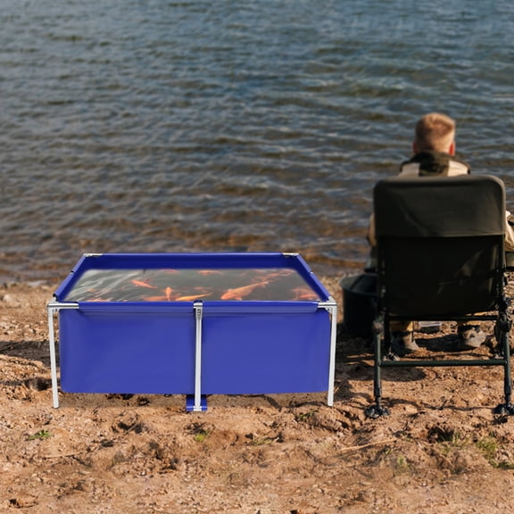 YIYIBYUS Aquarium Fish Water Tank Ornamental Swimming Pool Koi Breeding Pond Water-Proof Large Capacity 47.2*31.4*19.6in