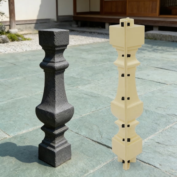 YIYIBYUS Column Concrete Plaster Railing Mould, Cement Casting Railing Mould, Balustrade Molds, Fence Balustrade Mold, DIY Column Balcony