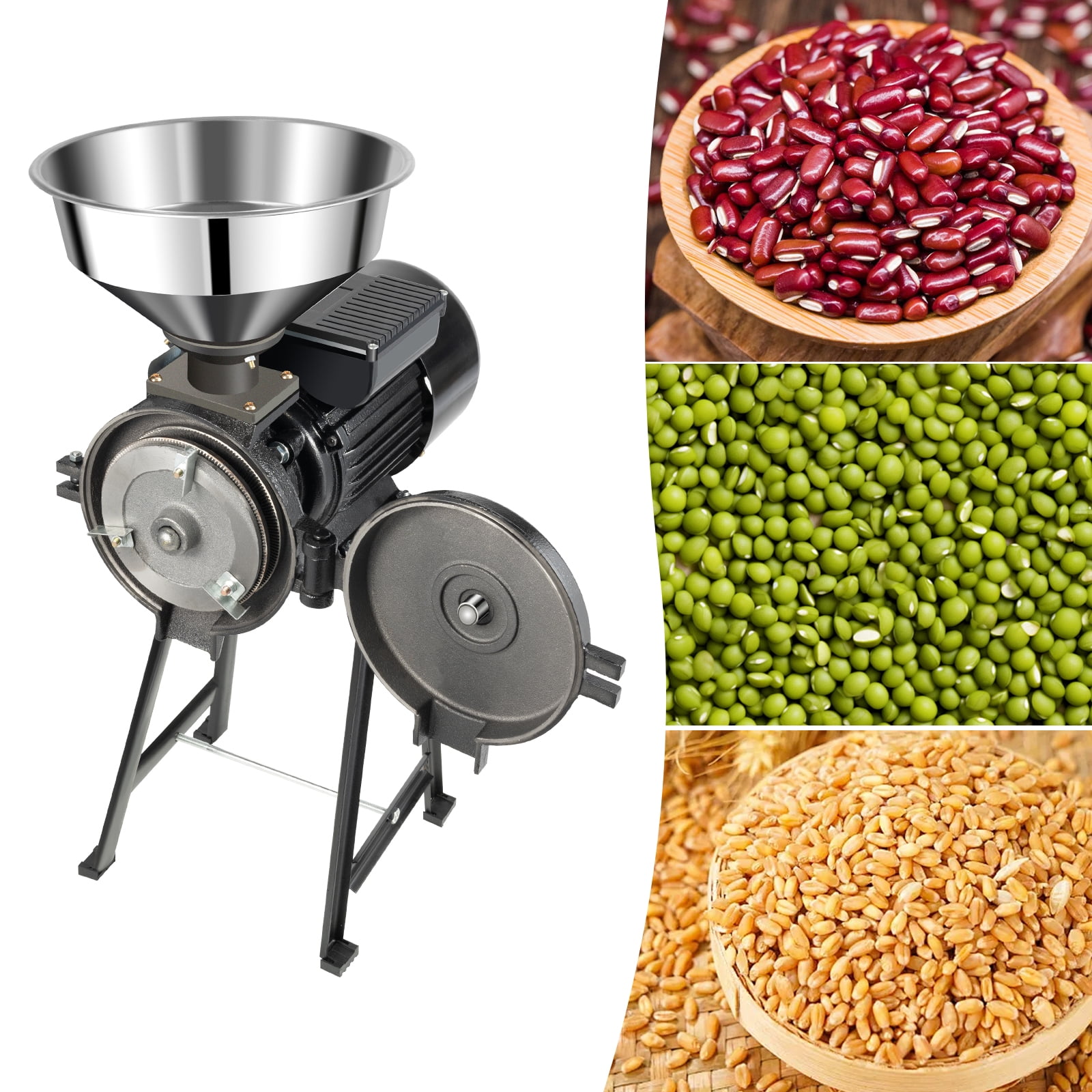 YIYIBYUS Commercial Electric Grain Grinder Heavy Duty Electric Grain ...