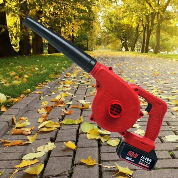 YIYIBYUS Cordless Blower Handheld Small Leaf Blower Air Workshop Blow Dust Collector Grass Lawn Sweeper Battery Powered