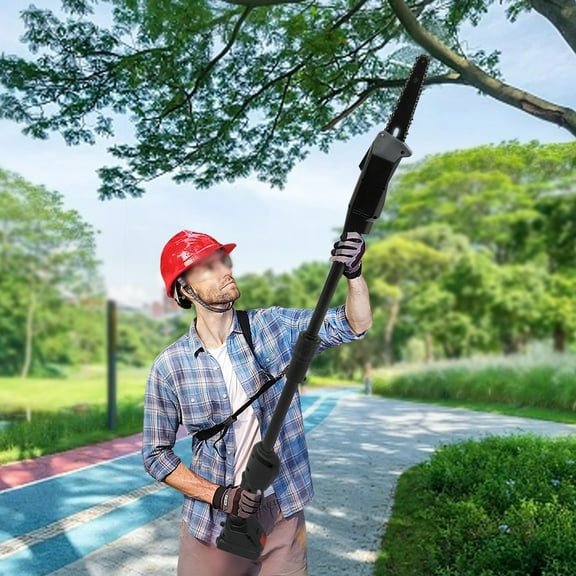 YIYIBYUS Cordless Pole Saw Length Adjustable Detachable Rechargeable Chainsaw with 1500mAh Battery and Standard Charger