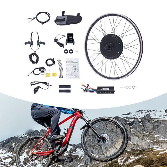 YIYIBYUS Electric Bicycle Motor Kit 48V 1000W Front Wheel Powerful Motor E-Bike Conversion Kit w/ Display