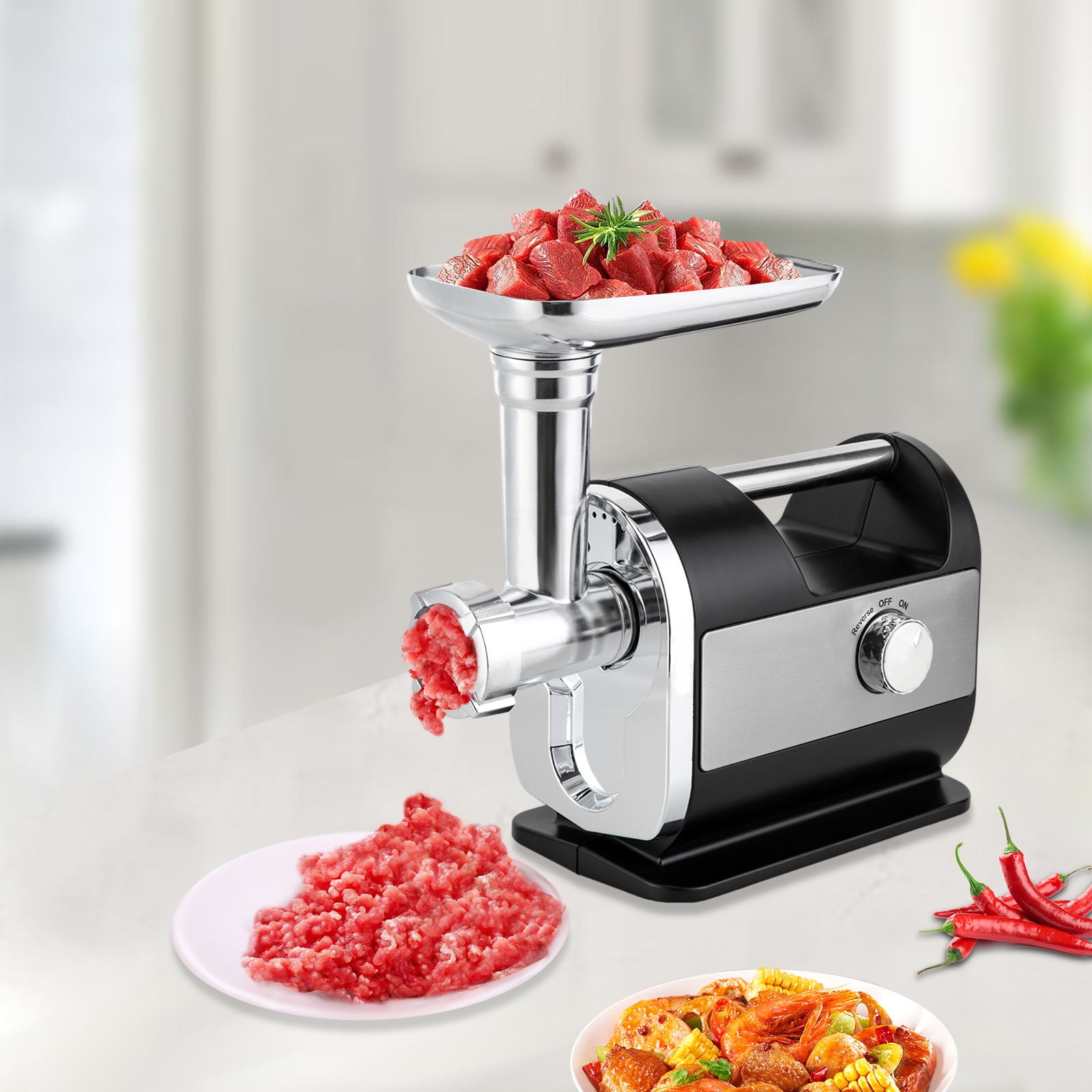 YIYIBYUS Electric Meat Grinder, Portable 800W Industrial Meat Mincer