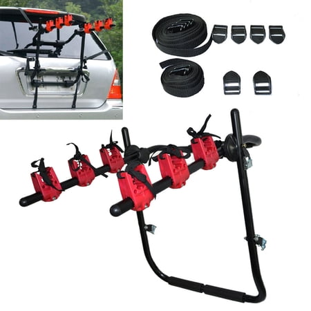 YIYIBYUS General Rack Trunk-Mount 3-Bike Carrier Foldable Rack
