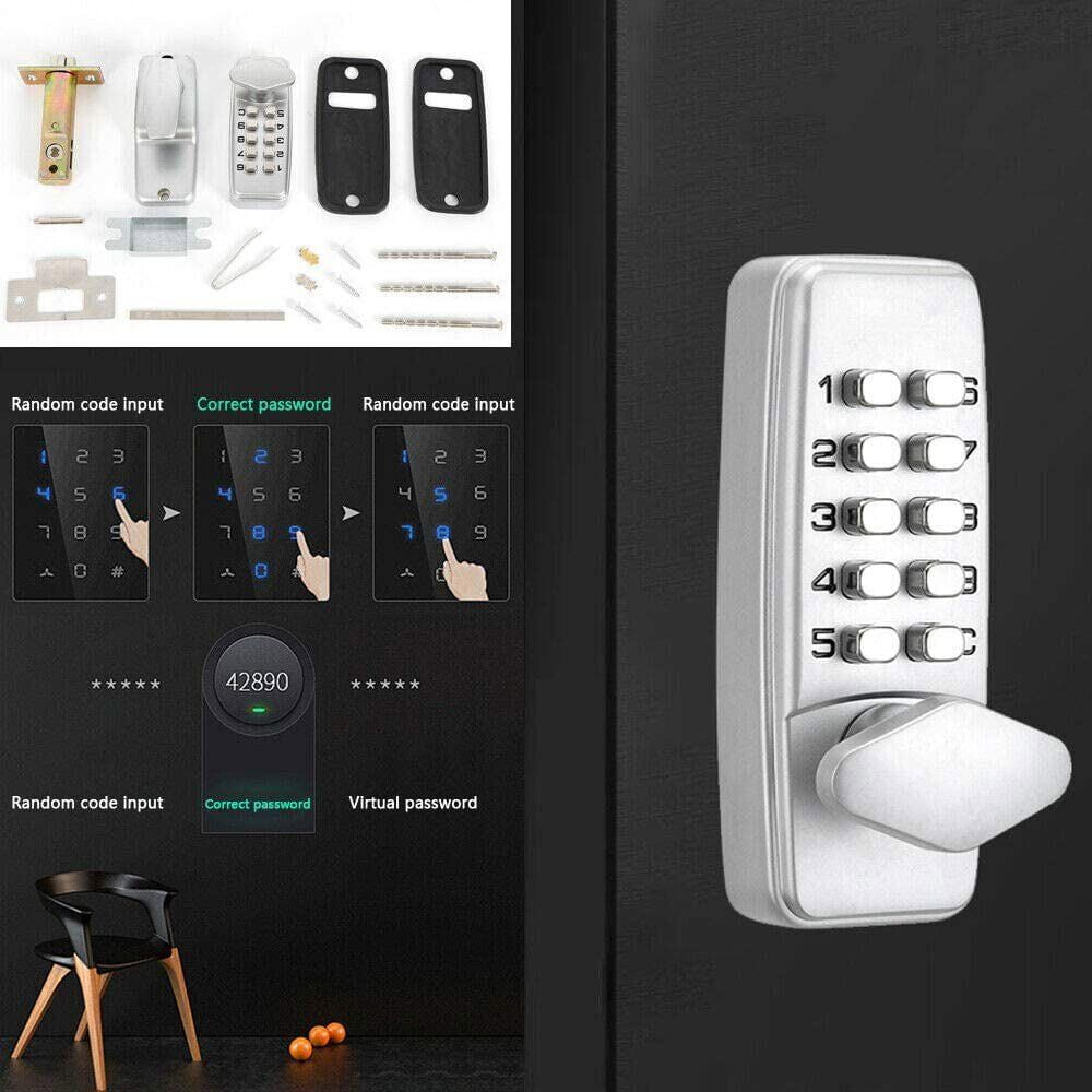 YIYIBYUS Keyless Door Lock Mechanical Digital Code Keypad Entry Door ...