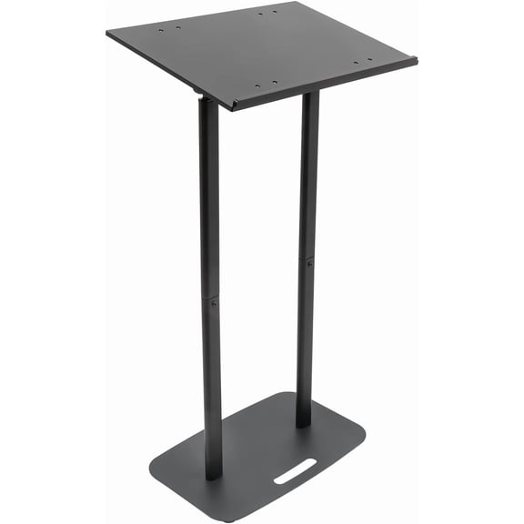 YIYIBYUS Mobile Detachable Acrylic Transparent Curved Podium for Speeches, Opening Ceremonies, Celebrations and Other Occasions,Countertop Size 60x40cm,Easy Assembly Required (Black/Dual Support)