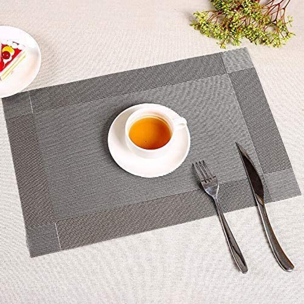 YIYIBYUS PVC Placemats Set of 4 Heat Resistant Dining Table Mats Non