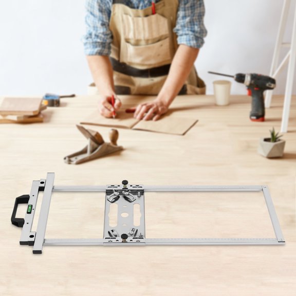 YIYIBYUS Professional Stainless Steel Positioning Cutting Board Tool with Scale, Multi-function Wood Modified Positioning Frame Tool for 4-Inch Chainsaw Wood/Tile/Plasterboard Cutting