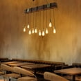 thumbnail image 1 of YIYIBYUS Retro Industrial Chandelier 10-Light Rustic Hanging Light Lantern Large Farmhouse Pendant Light Flush Mount Ceilling Rope Pendant Lamp for Kitchen Island, Dining Room Brown, 1 of 17