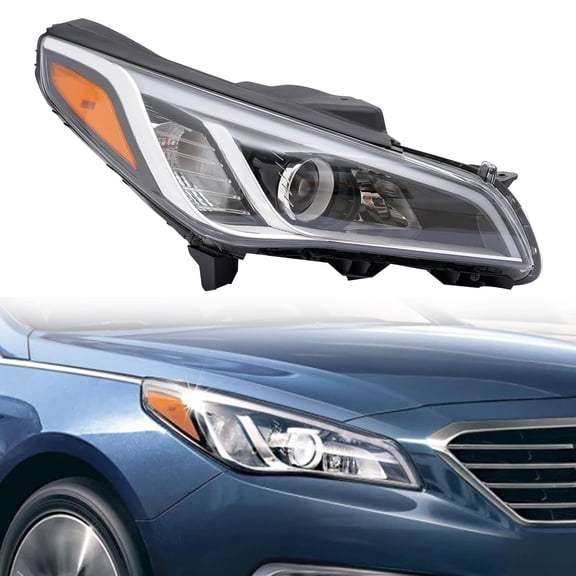 YIYIBYUS Right Passenger Side Headlight for 2015 2016 2017 Sonata, Halogen Right Headlamp Replacement