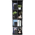 thumbnail image 1 of YIYIBYUS Rotating Bookshelf Tower, 360 Display 4-Tier Floor Standing Bookcase Storage Rack for Kids & Adult, Wood Narrow Revolving Bookcase Book Shelf Organizer for Bedroom, Living Room (Black), 1 of 7