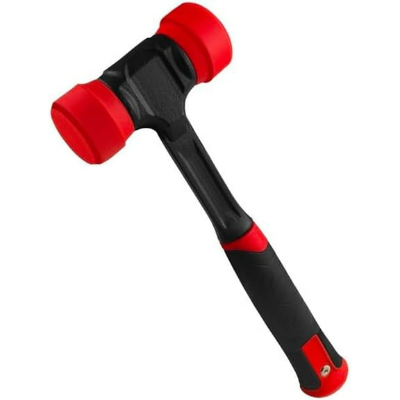 YIYITOOLS 40mm Dual-Sided Soft Face Mallet, One-Piece Forged Steel, Non-Marring Rubber Head, for Tile, Auto & DIY