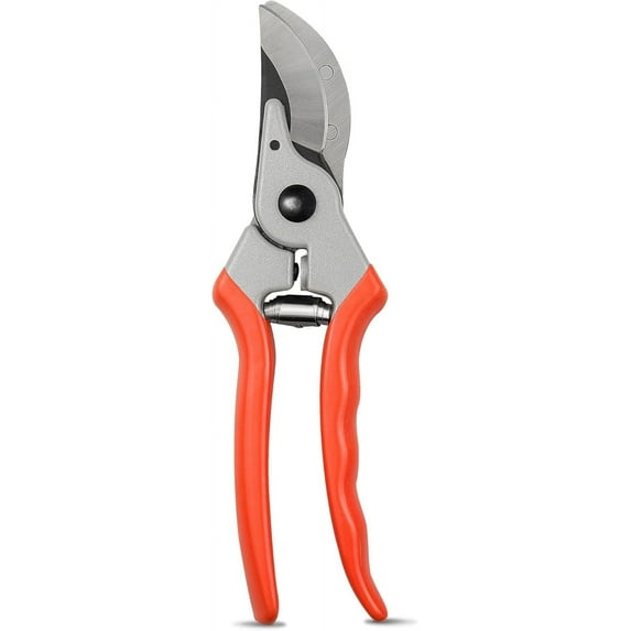 YIYITOOLS Titanium-Coated Bypass Pruning Shears, 10.82 in Adjustable Right-Handed Hand Pruners with Sap Groove, Lateral Lock