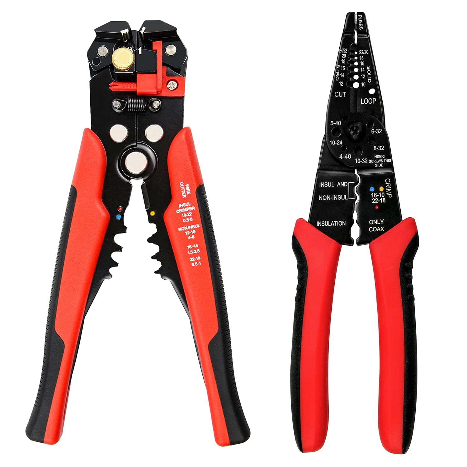 YIYITOOLS Wire Stripping Tool, Multi-Function Hand Tool, Self-adjusting 8-Inch Automatic Wire Stripper/Cutting Pliers Tool for Wire Stripping, Cutting, Crimping 10-24 AWG (0.2~6.0mm)