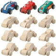 thumbnail image 1 of YIYOUZQT 12 Pieces Wood DIY Car Toys, Unfinished Wooden Cars, Crafts for Students Home Activities, Easy Woodworking and Family Time Set, Best Birthday Christmas Gift for Kids, 1 of 7