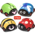 thumbnail image 1 of YIYOUZQT 4 Pack Pull Back Cars for Toddlers, Vehicles Toys for Baby Kids 1 2 3 Years Old Boys Child, Friction Powered Pull Back and Go Vehicles for Kids Party Favors Birthday Christmas Game Gifts, 1 of 7