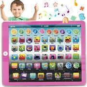 YIYOUZQT Learning Tablet for Kids 2-5, Interactive Educational Electronic Toys, ABC/Words/Numbers/Games/Music, Toddler Learning Pad Toys Christmas Birthday Gifts for Age 3 4 5 Year Old Boys Girls