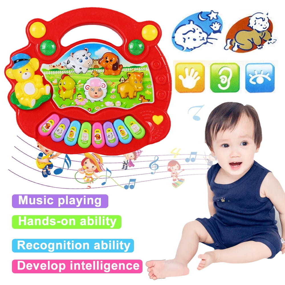 YIYOUZQT Musical Baby Toys 6 to 12 Months, Baby Piano Light Up Animal ...