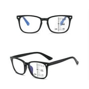 YIYOUZQT Progressive Multifocus Reading Glasses Blue Light Blocking Computer Readers for Women Men Rectangular Eyewear Lightweight Magnification Presbyopia Eyeglasses